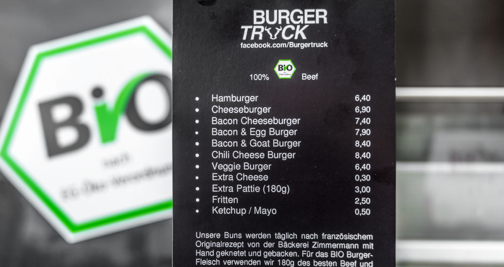 Speisekarte Goodman's Burger Truck am Standort Post Tower Bonn - Gasprofi24 testet Burgerläden in Bonn